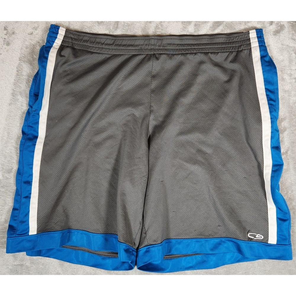 C9 By Champion Basketball Shorts Men's Size XL Dazzle Trim Gray Blue White